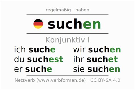 suchen konjugation|verb suchen tabelle.